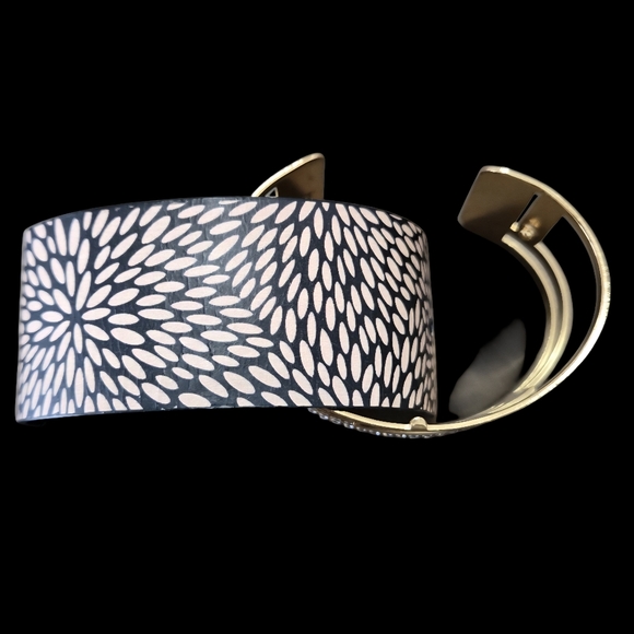 Brighton Gold Christo Nile Wide Cuff Bracelet Riversible-Like New - Picture 6 of 8